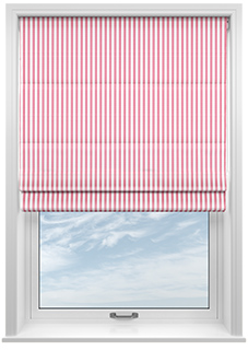 Lace Stripes, Lipstick Pink - Twist&Fit Roman Blind